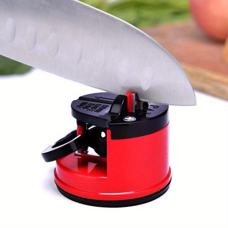 Afilador de Cuchillos con Ventosa de Fácil Agarre - Herramienta de Cocina Portátil y Antideslizante para el Afilado Rápido de Cuchillos de Chef y Más