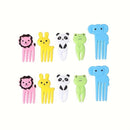 10pcs Tenedores de Fruta Desechables con Temática Animal Creativa - Perfectos para Fiestas, Picnics y Uso Doméstico - Vajilla de Plástico Duradera