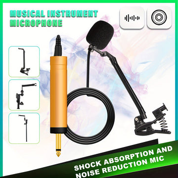 Cables Micrófono Portátil para Sax, 5M Cables Micrófono de Sax Alámbrico Portátil para Instrumento Musical de Saxofón, Violín, Guitarra para Escenario de Actuación