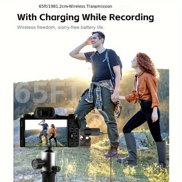 Microfono Lavalier sin varillas de Transmisión Continua Sanhe Compatible con iPhone y Teléfonos Inteligentes Tipo-C 3.5, Micrófono Profesional Mini para Solapa, Adecuado para Grabación de Video en iPad