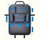 Organizador de asiento trasero de coche con diseño de asiento de cuero sintético Napapa, estante de almacenamiento de maletero con múltiples bolsillos para SUV y vehículos, accesorio interior negro elegante, regalo ideal para entusiastas de coches, soluc
