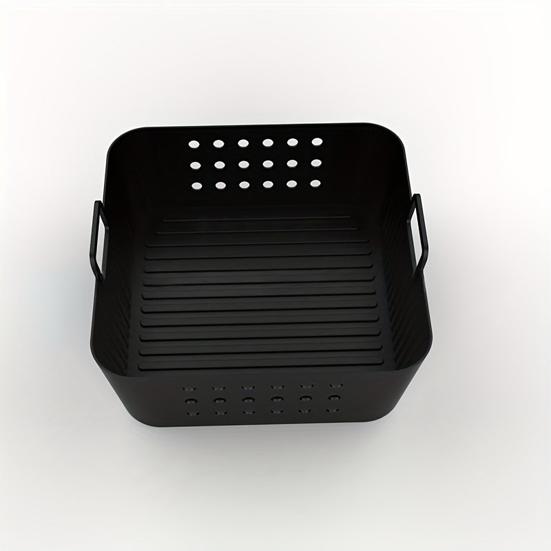 1 unidad de forro de silicona cuadrado para freidora de aire, adecuado para Philips HD9270 COSORI herramientas de repostería, cesta de freidora de aire reutilizable.
