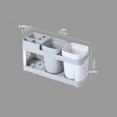 Juego de Portacepillos y Portapasta de Dientes con Diseño Chic y Drenaje - Ideal para la Organización del Baño, Decoración del Hogar