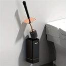 1 Unidad, Cepillo De Baño Montado En La Pared, Con Soporte, Cepillo De Baño De Mango Largo Para El Hogar, Con Base, Cepillo De Limpieza De Inodoro Sin Rincones Muertos, Accesorios De Baño, Herramientas De Baño