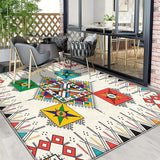 Alfombra de Terciopelo/852gsm Poliéster Estilo Francés Floral para Camping y Exteriores - Bajo Pelo, Suave, Antideslizante y Lavable a Máquina, Ideal para Interior y Exterior, Diseño Moderno Grande con Base Antideslizante en Crema