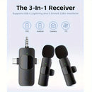 Microfono Lavalier sin varillas de Transmisión Continua Sanhe Compatible con iPhone y Teléfonos Inteligentes Tipo-C 3.5, Micrófono Profesional Mini para Solapa, Adecuado para Grabación de Video en iPad