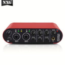 Interfaz de audio USB NXG de 24 bits/192 kHz, potencia fantasma, plug-and-play para grabación en computadora, podcasting y transmisión, sin ruido, para creadores de contenido, músicos, compatible con laptops, alimentado por USB, tensión máxima de 36 V