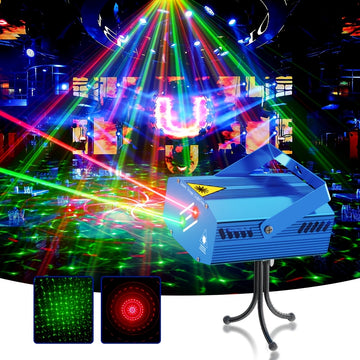 2 luces LED vibrantes para escenario con control remoto - Alimentación por USB, rotación de bola de discoteca, ideales para fiestas DJ, KTV, cumpleaños, Halloween, Navidad y más - Efectos de iluminación versátiles para DJ, luces para fiestas