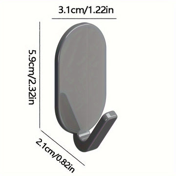 5 ganchos adhesivos resistentes, sin necesidad de taladrar, soporte fuerte para toallas, ropa y accesorios, montaje en pared sin daños, material ABS duradero, ideal para baños y tocadores, organizadores de baño | Accesorio moderno para el hogar | Ganchos