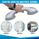 1 barra de agarre antideslizante blanca para ducha con ventosas - Plástico duradero, fácil instalación para seguridad en el baño y la ducha, sin pilas, regalo perfecto para el Día de San Valentín o Navidad, diseño elegante, construcción resistente