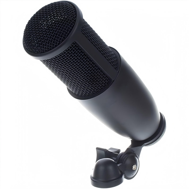 120 Micrófono de condensador profesional negro con conector XLR - Alta sensibilidad para transmisión en vivo, grabación de voz, estudio en casa y clases en línea, grabación de voz, diseño elegante, construcción duradera