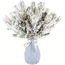 Elección popular] 10 ramas artificiales de pino con efecto nevado, ramas de pino falsas con escarcha para árbol de Navidad, coronas, guirnaldas y decoración navideña, ramitas, esprays y manualidades