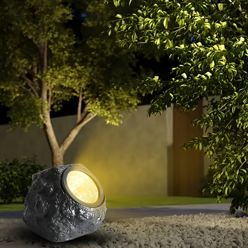 2pcs Luces de Resina Solar, Lámpara LED para Paisaje Exterior Blanco Cálido/Blanco Foco, Suelo Enterrado, Superficie Pulida, Portátiles con Control de Interruptor, Adecuadas para Parques, Villas, Céspedes, Decoraciones de Bodas y Cumpleaños - Impermeable