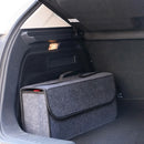 Organizador de Maletero Oxford de Alta Capacidad con Bolsa Modelo - Caja Plegable, 50x19x9cm, Organizador Interior para SUVs, Sedanes y Camionetas en Gris