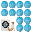 12 piezas de bolas de pelo de mascotas para lavadora, bolas de pelo de perros, bolas de pelo de mascotas reutilizables, bolas de pelo de mascotas anti-ensartar para lavadora