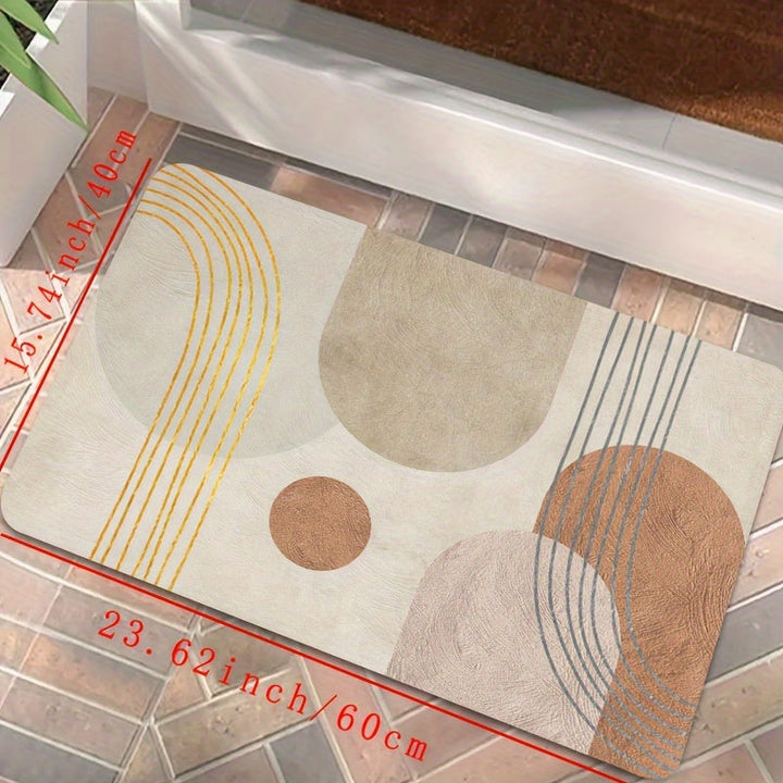 Alfombra de Puerta Antideslizante de Lujo - Súper Absorbente, Alfombra de Poliéster Suave para Baño, Dormitorio, Sala de Estar y Entrada - Lavable a Máquina