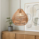 Lámparas de techo modernas para interiores con sombreros de cuerda de papel tejido a mano - Decoración de hogar sin bombilla incluida, decoración creativa para sala de estar o oficina, iluminación de sala de estar | Iluminación artesanal | Sombreros deco
