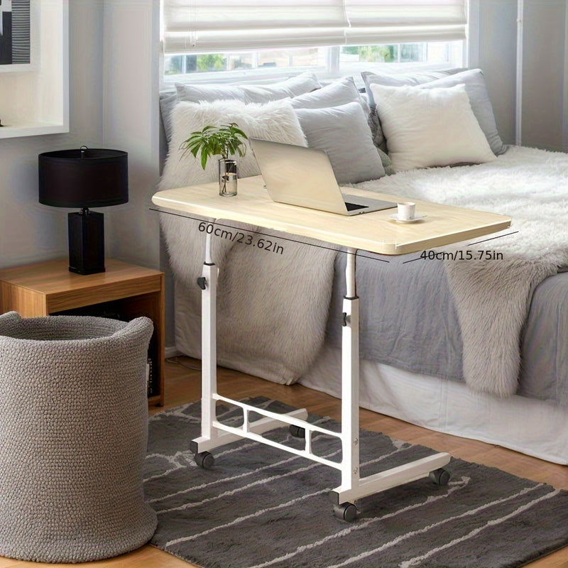 1 Escritorio Portátil Moderno Ajustable para Laptop con Control de Altura y Ángulo, Estación de Estudio en Madera Dura para Hogar o Dormitorio en RVs, Sin Necesidad de Energía | Diseño Elegante | Mesa de Computadora Todo-Tiempo