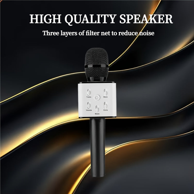 Juego de Micrófono Karaoke sin varillas Portátil, Micrófono con Efectos de Sonido, Micrófono de Alta Potencia para Entretenimiento en Casa - Ideal para Reuniones Familiares y Fiestas: Regalo Perfecto para Cantantes y Entretenedores