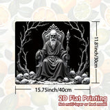 1pc Protector de Cocina Esqueleto de Halloween - Alfombrilla Gótica para Placas de Gas/Inducción, Lavadoras y Secadoras, Decoración Espeluznante para Fiestas de Halloween y Hogar Todo el Año, Diseño Plano 2D, Fácil de Limpiar, Estética Macabra, y Blanco