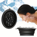 Cuenco de Baño Frío Plegable de Silicona - Tazón Colapsible para Spa Facial, Manos y Uñas - Recipiente Portátil para Remojo Relajante en Agua Fría con Base Antideslizante, Fácil de Limpiar, Ideal para Viajes, Herramienta Duradera para Cuidado de la Piel