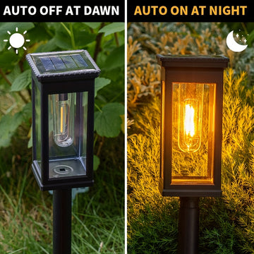 Dos Paquetes de Luces Solares para Paisajes con Luz Cálida, Iluminación Decorativa para Caminos y Jardines IP54, Lámpara Ambiental Exterior