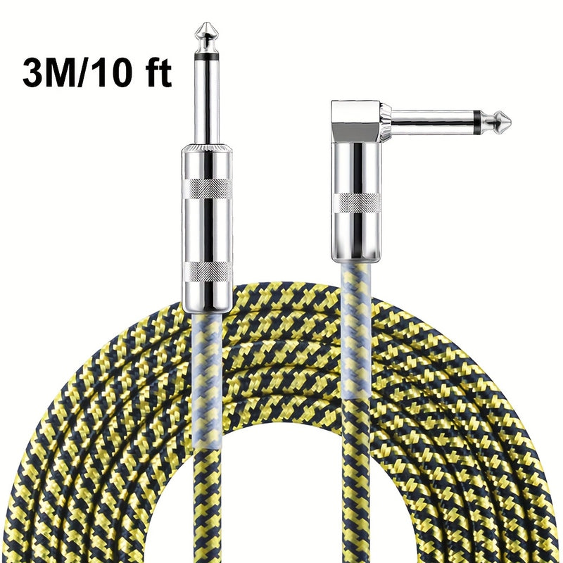 Cable de conexión para instrumentos JUSTPRO de 6.35 mm, para guitarra eléctrica y bajo, forma redonda, macho a macho, alta fidelidad, sin distorsión de sonido, compatible con bocinas e instrumentos, ideal para Pascua, temporada de graduaciones, accesorio