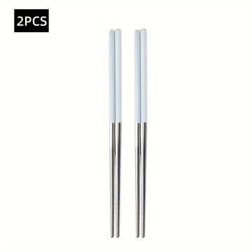Palillos de Acero Inoxidable en Colores de Frutas Frescas y Macaron, Divididos para Comidas, Cocina de Hogar, Aleación Antideslizante y Antiescaldado, Un Palillo por Persona, Regalo del Día del Padre, Estudiantes, Oficina, Viajes al Aire Libre y Picnic