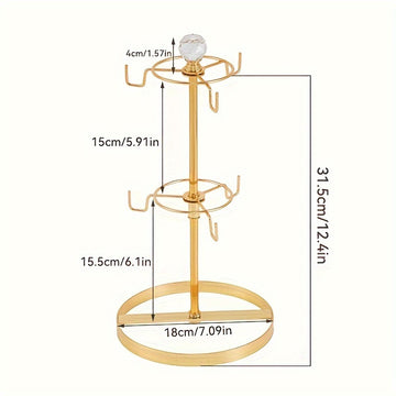 1pc Gancho para Taza de Café en Forma de Árbol, Estante de Almacenamiento para Tazas de Agua, Puede Almacenar 6 Tazas, Estante para Secar Tazas, Gancho para Tazas de Vino, Portavasos para Casa, Restaurante, Cocina, Oficina
