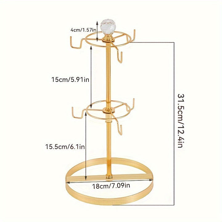 1pc Gancho para Taza de Café en Forma de Árbol, Estante de Almacenamiento para Tazas de Agua, Puede Almacenar 6 Tazas, Estante para Secar Tazas, Gancho para Tazas de Vino, Portavasos para Casa, Restaurante, Cocina, Oficina