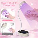 Linterna Portátil de Uñas con Pantalla Táctil - Luz Ultravioleta Recargable para Gel, Diamantes Brillantes, Sensor Infrarrojo Inteligente, Carga USB, Regalo de Cumpleaños para Mujeres, Herramientas de Manicura