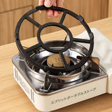 1pc Soporte para Estufa de Gas de Hierro Fundido | Estante Universal Antivuelco para Ollas Pequeñas/Sartenes/Platos | Resistente a Altas Temperaturas, Revestimiento Grueso Antióxido para Utensilios de Cocina