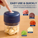 Trituradora de alimentos eléctrica Naibsan, molinillo de carne mini, hacedor de puré de ajo, carga USB, 5000rpm, capacidad de 251ml, gadget de cocina portátil para carne picada, verdura, cebolla, jengibre, chile, batería de litio recargable