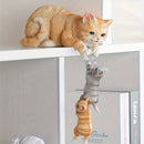 Elegante Figurita de Gato de Resina - Diseño Realista de Madre y Gato, Decoración Creativa para Sala de Estar, Escritorio o Entrada, Regalo Perfecto para Vacaciones, Decoración de Gatos