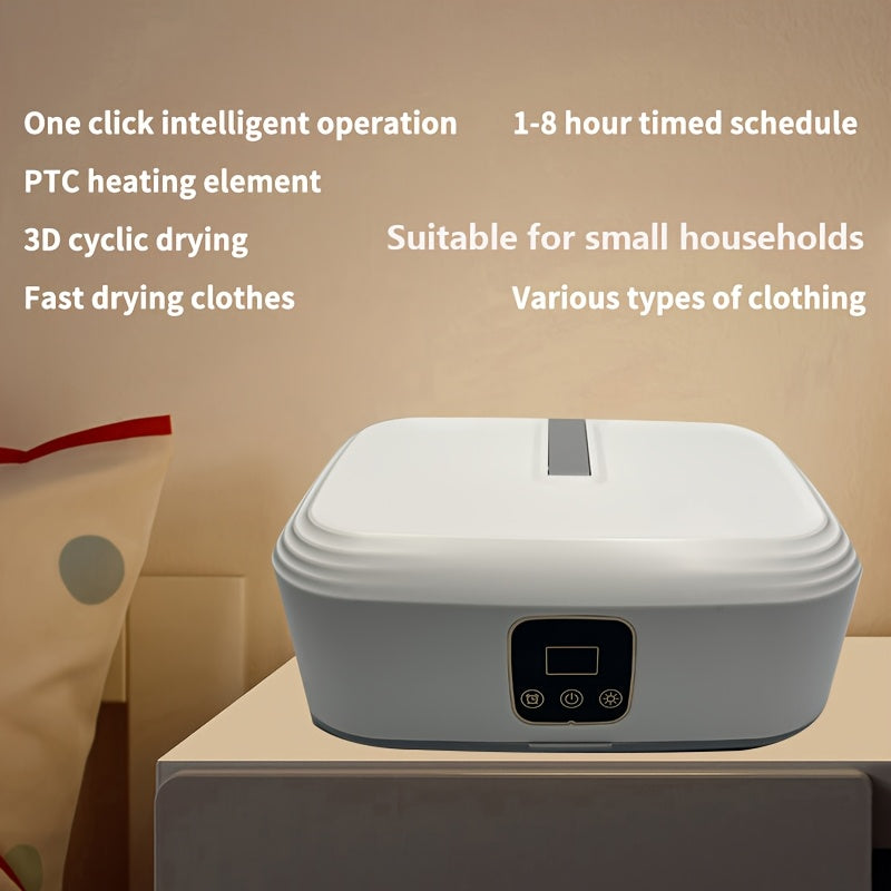 Secador de Ropa Portátil Plegable con Pantalla Digital Inteligente, Secado Rápido y Compacto, Ideal para Viajes con la Ropa Infantil!
