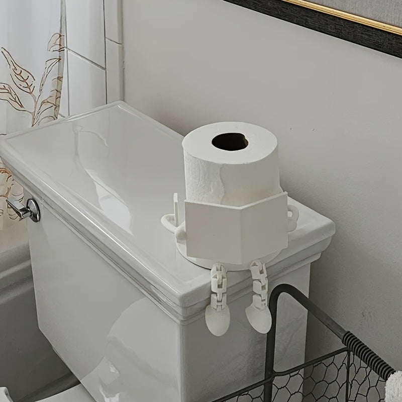 Soporte de papel higiénico divertido - Práctico y artístico con diseño de articulaciones móviles, adecuado para oficina, baño de casa o cualquier baño.