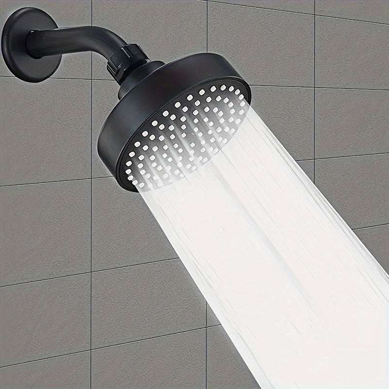 1pc Cabezal de ducha redondo de pared y montaje colgante - Rociador de lluvia de alta presión, fácil instalación, boquillas de pegamento suave que evitan el bloqueo, ideal para el cuidado suave del cabello y la piel, accesorio esencial para el baño