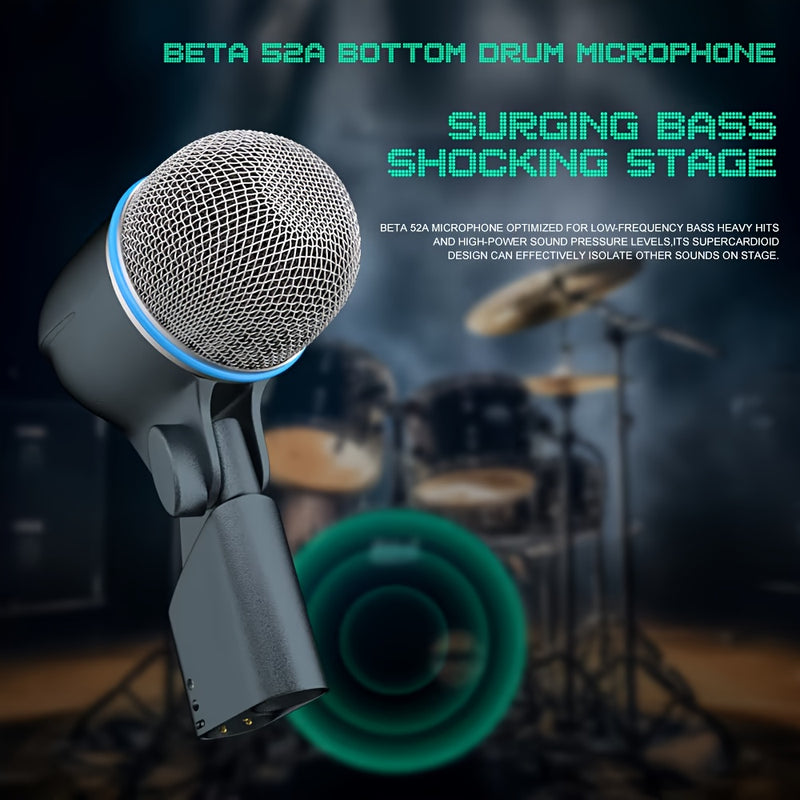 BETA MIC Micrófono de Voz de Robot Instrumento Musical Micrófono Dinámico de Corazón Micrófono con Cable para Aplicaciones Vocales e Instrumentales Tambor de Serpiente Guitarra Eléctrica de Latón Instrumento de Percusión