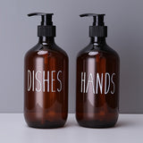 2 Piezas, Dispensador De Jabón De Plástico, Botella De Loción Para Encimera, Dispensador De Jabón Para Manos Y Platos, Botella Vacía Recargable, Decoración Para El Hogar, Accesorios De Baño