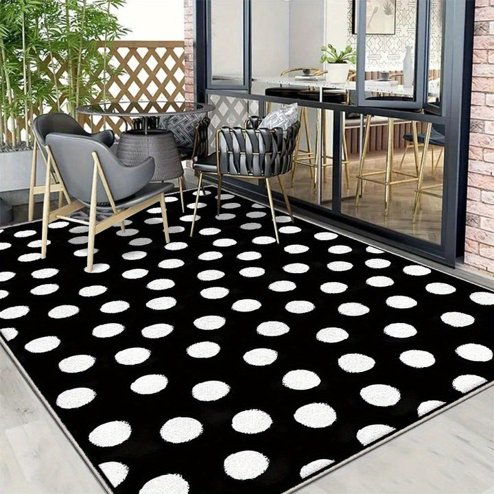 Siete Ciervos Alfombra Exterior de Lujo de Felpa Floral - Suave, Lavable a Máquina, Patrón Geométrico Crema y Gris para Patio, Cocina y Camping - Elegante Decoración del Hogar, Alfombra Exterior