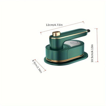 Compacto y fácil de viajar, vaporizador de ropa portátil 3-en-1 con calentamiento rápido, diseño plegable de 180°, funciones de vapor y prensado dobles, alimentación de 12V/220V, enchufe de EE. UU. - Ideal para uso en casa y universidad, vaporizador efic