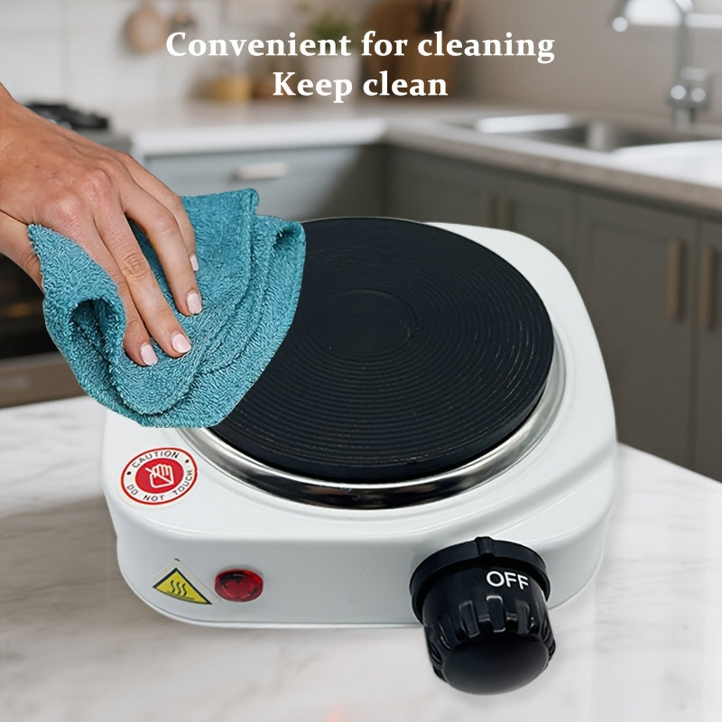 Estufa pequeña blanca de alta potencia 500W, ideal para hervir agua, hacer té y preparar café. Perfecta para el hogar, la oficina o viajes. Un regalo navideño ideal