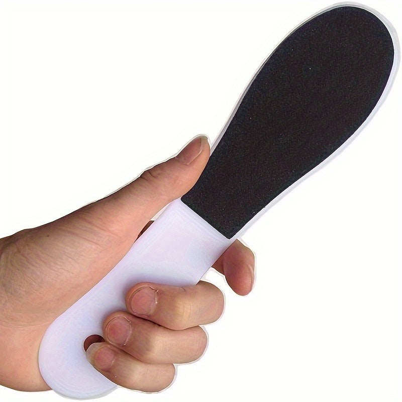 Limador Profesional de Pies Doble Cara - Herramienta Exfoliante con Grano Grosso y Fino, Mango Ergonómico de Plástico para Eliminación de Pelos Muertos, Pedicura y Manicura, Diseño Compacto, Acabado Suave, Apto para Viajes (Sin Batería), Agarre Cómodo, C