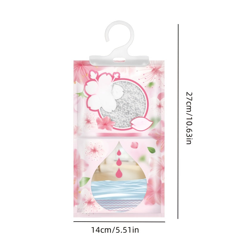 2/5 piezas de bolsas deshumidificadoras estilo cerezo, absorben humedad y mantienen seco, ideales para dormitorio, sala, cocina, baño, residencia estudiantil, bodega, etc. - Bolsas antihumedad colgantes para el hogar, deshumidificador portátil