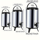 6L/8L/10L Bolsa Aislada - Acero Inoxidable de Grado Alimenticio, Tapón de Un Solo Toque y Gran Capacidad Plegable con Asa, Ideal para Acampar, Tiendas y Fiestas, Bolsa de Fiesta | Bolsa de Acero Inoxidable | Aislamiento Duradero