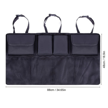 Organizador Plegable para Respaldo de Asiento de Coche, Bolsa de Almacenamiento de Malla de Tela Oxford para Vehículos
