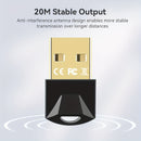 Adaptador inalámbrico USB BT 5.4, receptor de dongle inalámbrico USB, compatible con varios dispositivos como computadoras, auriculares, teclados, ratones y altavoces. Conéctalo y juegue para Windows 11/10/8.1, automáticamente compatible con versiones an
