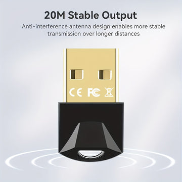 Adaptador inalámbrico USB BT 5.4, receptor de dongle inalámbrico USB, compatible con varios dispositivos como computadoras, auriculares, teclados, ratones y altavoces. Conéctalo y juegue para Windows 11/10/8.1, automáticamente compatible con versiones an