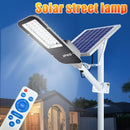 Luz solar exterior, farol solar para exteriores 6500K, luz de seguridad solar con control remoto, desde el atardecer hasta el amanecer, para estacionamientos
