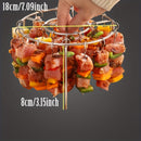 Freidora de Aire con Parrilla y 24/12 Brochetas - Parrilla Giratoria Multi-Aguja Resistente, Calentamiento Rápido a 360° para Cocina Uniforme - Compatible con Freidoras Domésticas - Ideal para BBQ en Interiores/Exteriores, Fiestas, Camping, Navidad, Hall